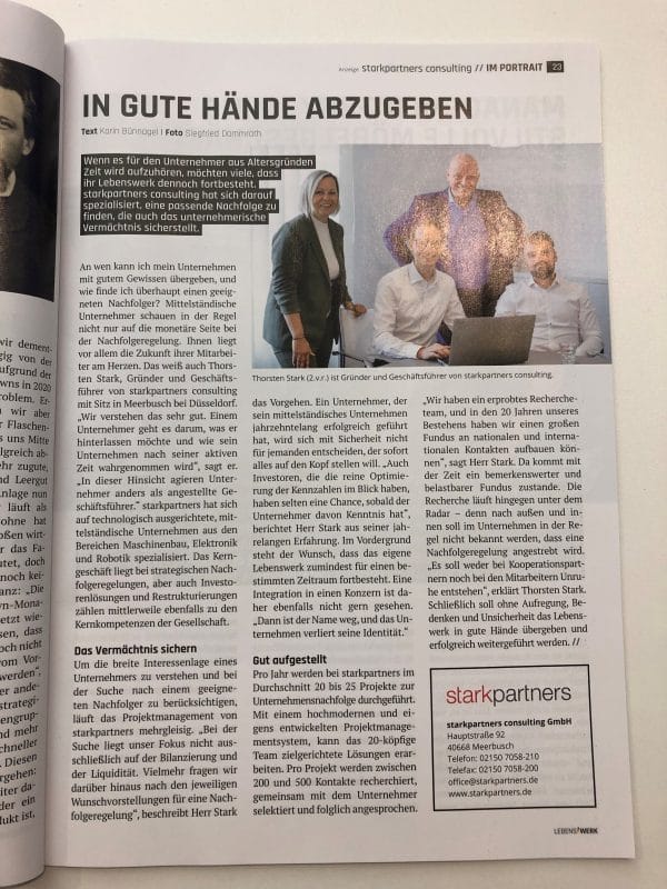 Fortbestand des unternehmerischen Lebenswerks - Die eigene ...