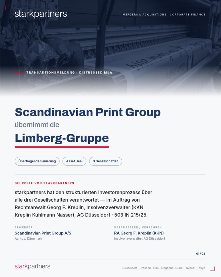 Distressed M&A-Prozess Limberg